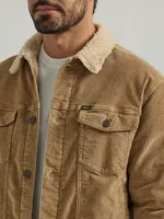 Men's Wrangler® Sherpa Lined Corduroy Trucker Jacket Acorn