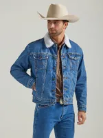 Wrangler® Western Sherpa Lined Denim Jacket Stonewash