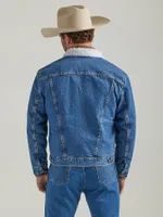 Wrangler® Western Sherpa Lined Denim Jacket Stonewash