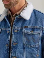 Wrangler® Western Sherpa Lined Denim Jacket Stonewash