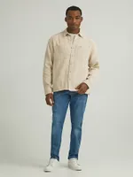 Men's Twill Overshirt Oatmeal