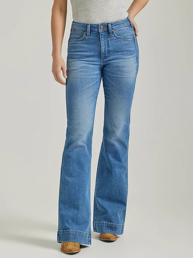 The Wrangler Retro® Premium Jean: Women's High Rise Trouser in Elizabe –  Whiskey Ray's Boutique