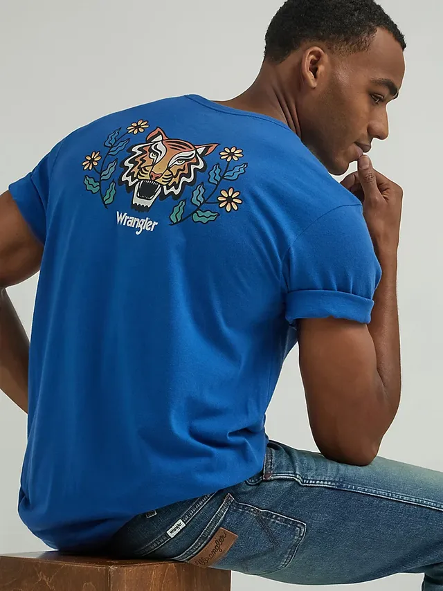 Buy RR Blue Tiger Print Outdoor Shirt for Men Online @ Tata CLiQ
