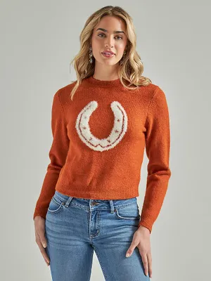 Women's Wrangler Retro® Horse Shoe Sweater Adobe