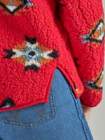 Women's Wrangler Retro Quarter-Zip Sherpa Pullover Tango Red