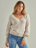 Women's Wrangler Retro® Textured Knit Sweater Antique White