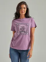 Women's Wrangler Western Graphic Reg Fit Tee Plum Bandana