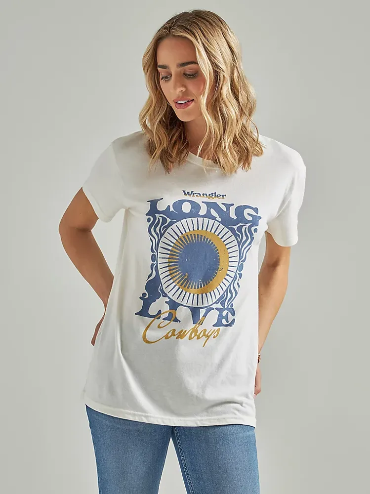 Women's Wrangler Western Graphic Boyfriend Tee Long Live