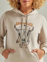 Women's Wrangler Boho Steer Head Hoodie Sandy