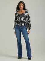 Women's Wrangler Retro® Stampede Peplum Blouse Black