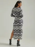 Women's Wrangler Retro® Southwest Maxi Dress Grey/White