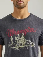 Men's Wrangler Vignette Logo T-Shirt Caviar Heather