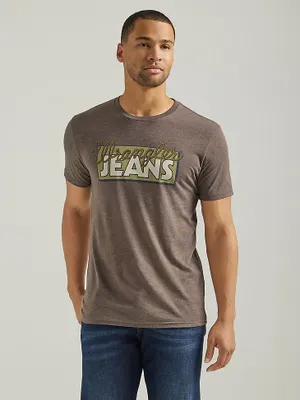 Men's Wrangler Jeans Nostalgia Graphic T-Shirt Brown Heather
