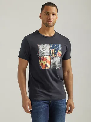 Men's Americana Photos T-Shirt Jet Black