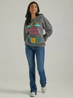 Women's Wrangler Retro® Midnight Cowgirl Oversized Sweatshirt Grey