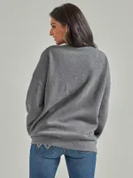 Women's Wrangler Retro® Midnight Cowgirl Oversized Sweatshirt Grey