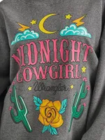 Women's Wrangler Retro® Midnight Cowgirl Oversized Sweatshirt Grey