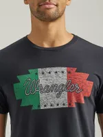 Wrangler Mexico Flag Logo T-Shirt Jet Black