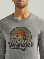 Men's Wrangler Long Sleeve Desert Sunrise T-Shirt Graphite Heather