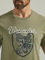 Men's Eagle Crest Graphic T-Shirt Deep Linchen Green