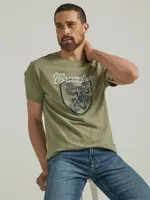 Men's Eagle Crest Graphic T-Shirt Deep Linchen Green