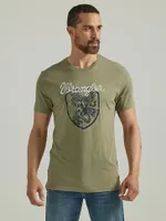 Men's Eagle Crest Graphic T-Shirt Deep Linchen Green