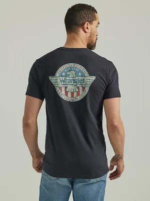 Men's Eagle Seal Graphic T-Shirt Jet Black