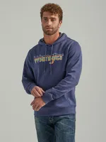 Men's Wrangler Multicolor Logo Pullover Hoodie Denim Heather