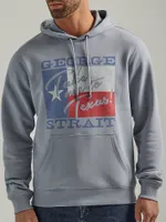 Men's George Strait Graphic Hoodie Sweatshirt Grey Heather