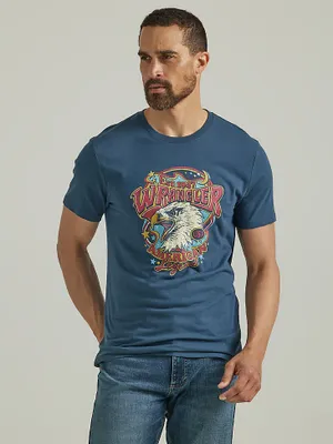 Mens American Legend Graphic T-Shirt:Midnight Navy:XL