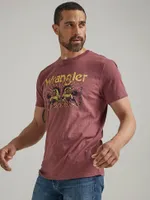 Men's 1947 Wrangler® Horses T-Shirt Burgundy Heather