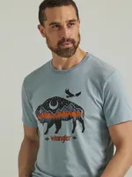 Men's Bison Graphic T-Shirt Tradewinds Grey