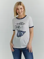 Women's Lady Wrangler Ringer Tee Marshmallow Heather