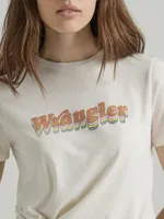 Women's Throwback Wrangler Logo Tee Marshmallow