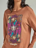 Women's Wrangler Retro® Long Sleeve Cowboy King Graphic Tee Rawhide