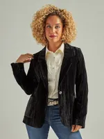 Women's Wrangler Retro® Party Velvet Blazer Black