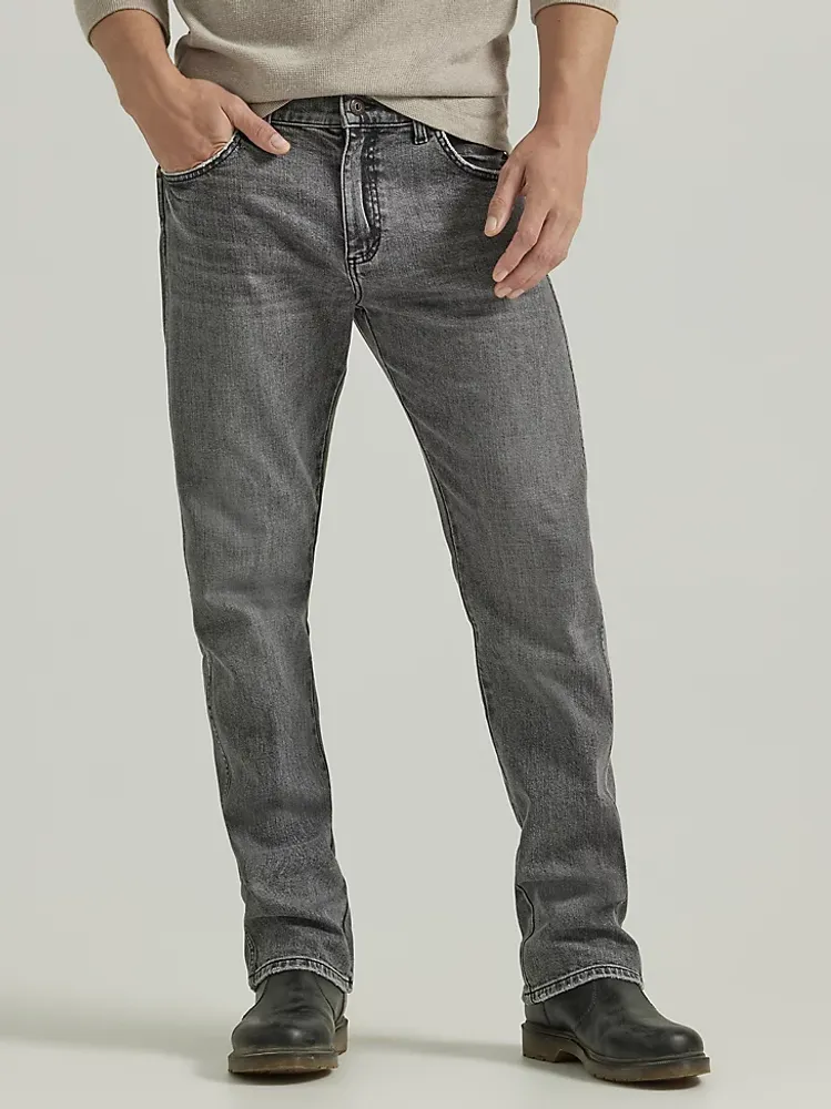 Men's Wrangler® Slim Straight Jean Light Grey Wash