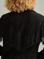Women's Wrangler Retro® Suede Fringe Jacket Black