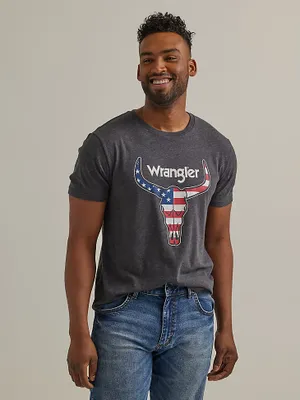 Men's Stars Stripe Graphic T-Shirt Jet Black