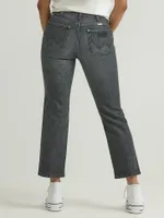 Women's Wild West High Rise Straight Jean Washed Black