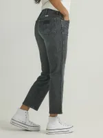 Women's Wild West High Rise Straight Jean Washed Black