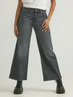 Women's Worldwide High Rise Wide Leg Jean Washed Black