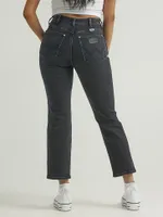 Women's Wild West High Rise Straight Jean Black