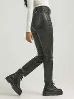 Women's Coated Walker Pant Black Gloss