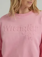 Women's Puffy Logo Crew Sweatshirt Sick Pink