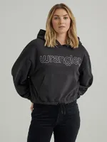 Women's Draw Hem Relaxed Sweatshirt Black