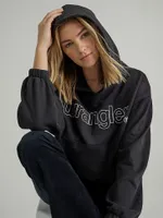 Women's Draw Hem Relaxed Sweatshirt Black