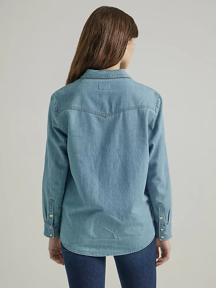 Women's Boyfriend Denim Shirt Glacier Blue