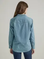 Women's Boyfriend Denim Shirt Glacier Blue