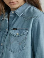 Women's Boyfriend Denim Shirt Glacier Blue